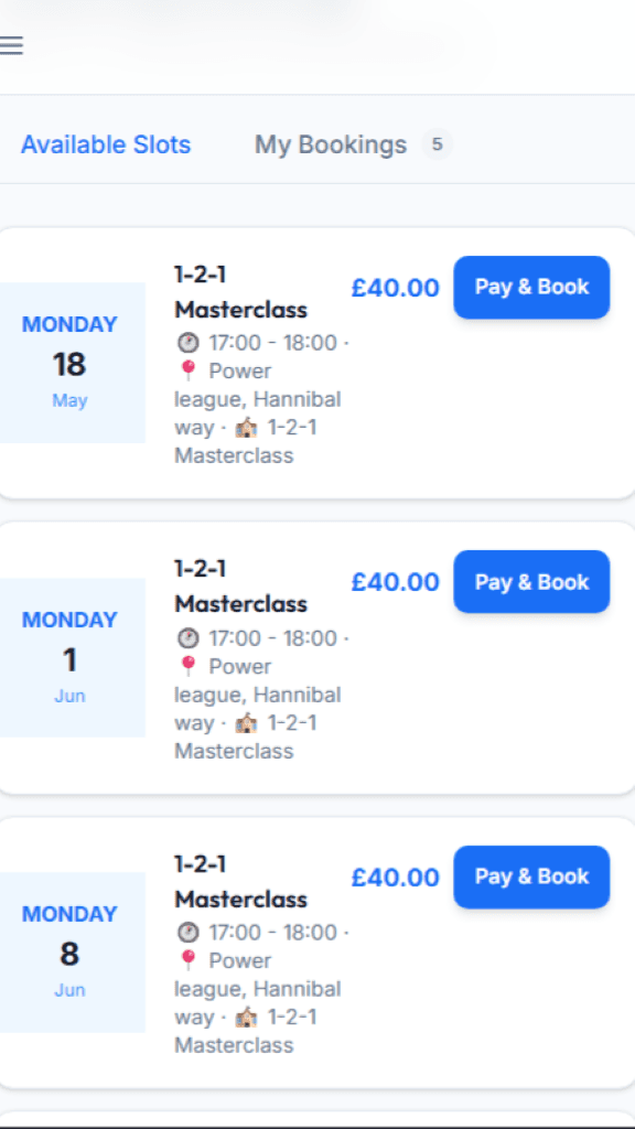 FootballPro app screen for lone coaches